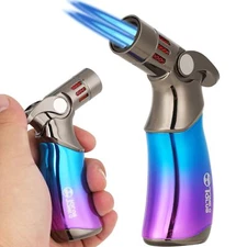 Butane Torch Mini Blow Torch 4 Flame Big Kitchen Lighter Creme Brulee BBQ