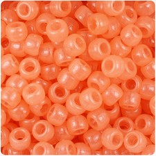BeadTin Orange Glow 9mm Barrel Pony Beads 500pcs 