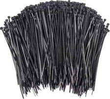 1000 Pcs Black Zip Ties , 4 Inch Small Self - Locking Nylon Cable Ti