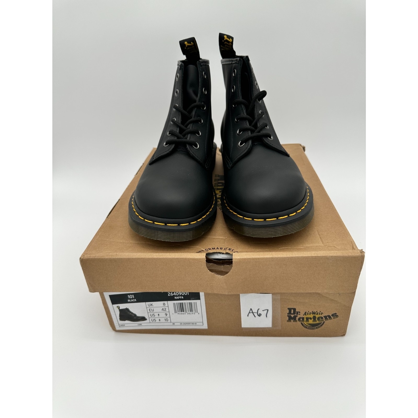 Dr. Martens unisex adult Lace Fashion Boot, Black Nappa, 10 Women 