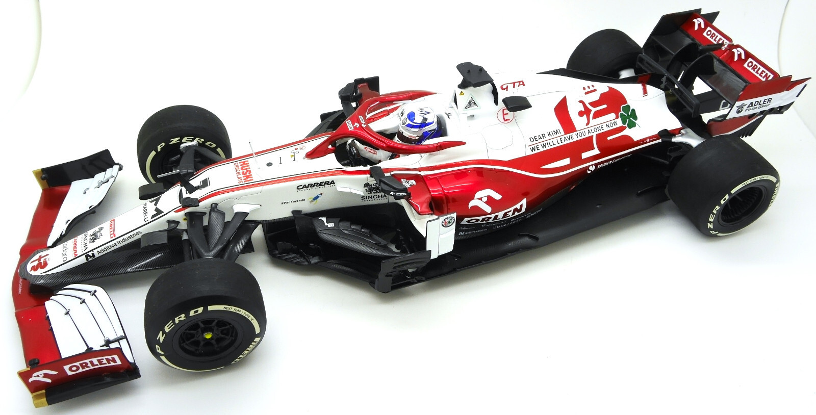 MINICHAMPS ALFA ROMEO C41 K RAIKKONEN LAST RACE ABU DHABI 2021   1-18 SCALE F1