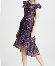 Ulla Johnson Uma Off Shoulder Midi Dress Sz 2