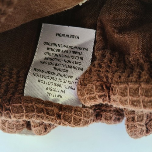 Brown Hand Towel / Kitchen Towels Autumn Leave Embroidery - Picture 3 of 3