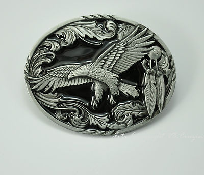 Adler Gürtelschnalle flying Western american eagle Belt Buckle native USA *198