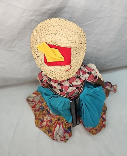 Vintage Colorful Souvenir Doll Haiti / African Compostition Head Cloth Body 15" - Picture 6 of 10