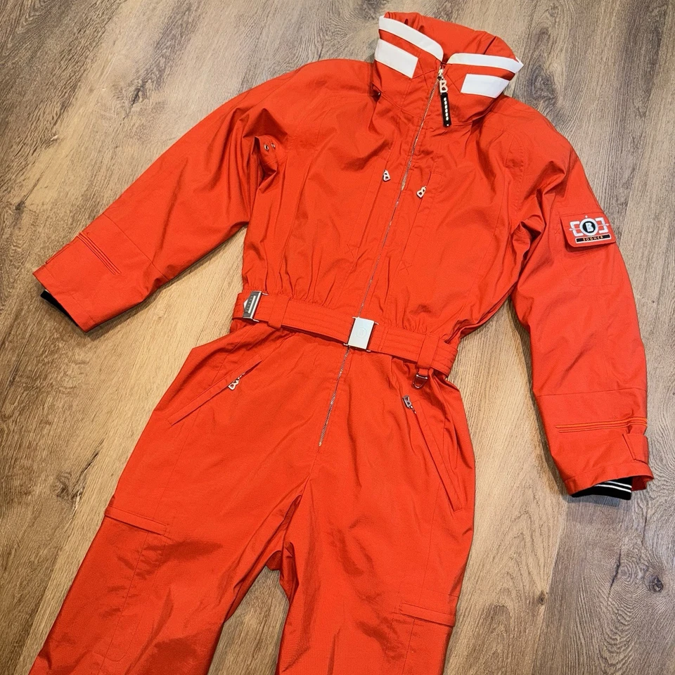 Mujeres Bogner Traje de Esquí Traje de Nieve Una Pieza Concha Nieve Babero Naranja De Colección Mono 10 Foto 2 de 4