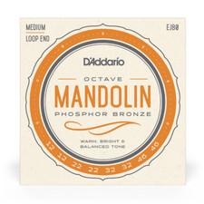 D'Addario EJ80 Phosphor Bronze Octave Mandolin Strings, Medium, 12-46