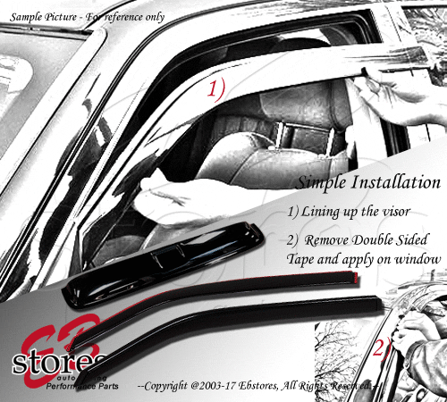 In-Channel Rain Guards Visor Sun roof Type 2 5pc Ford E250 Econoline 1995-2006 - Picture 1 of 5