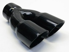 Exhaust Tip 3.00 Inlet Dual 3.00 X 9.50 Double Wall Wddwrp30095-300-gbk-ss Blac