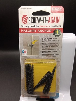 Screw-It-Again SIA-4PK-M Polypropylene Hex Head Masonry Anchor 1/4x2in Lot Of 12