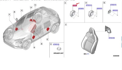 Haut-parleur de porte avant NISSAN JUKE F16 MK2 281565FA2A NEUF ORIGINAL - Photo 1/2