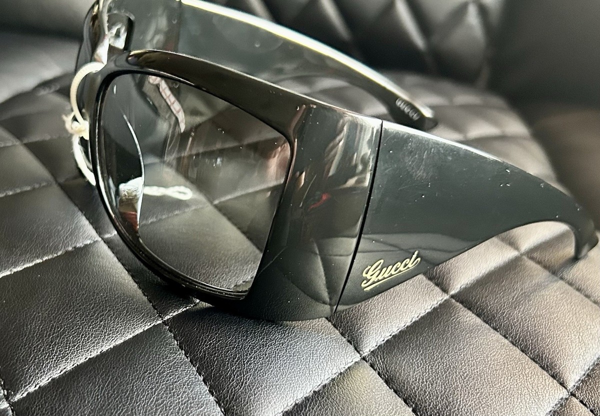 Authentic Vintage Gucci Black Sunglasses 2961/S Oversized Wrap