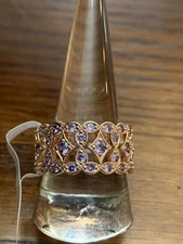 Bomb Party Ring Size 10 RG59097 Wrapped In Joy Amethyst CZ On Rose Gold