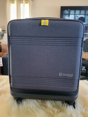 Biaggi Runway Expandable Underseat Carry-On Luggage 16'' TSA Travel Bag   Navy