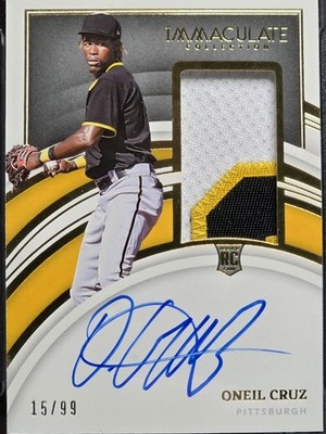 ONEIL CRUZ 2022 Immaculate Rookie Patch Auto #152 15/99 SGC Mint
