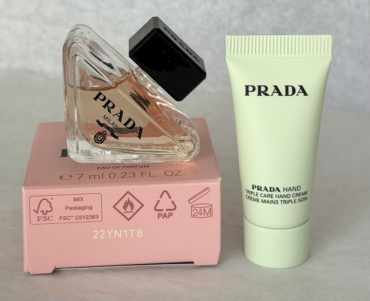 NEW PRADA Paradoxe EDP Mini 7ml/Hand Cream/INFUSION DE RHUBARBE