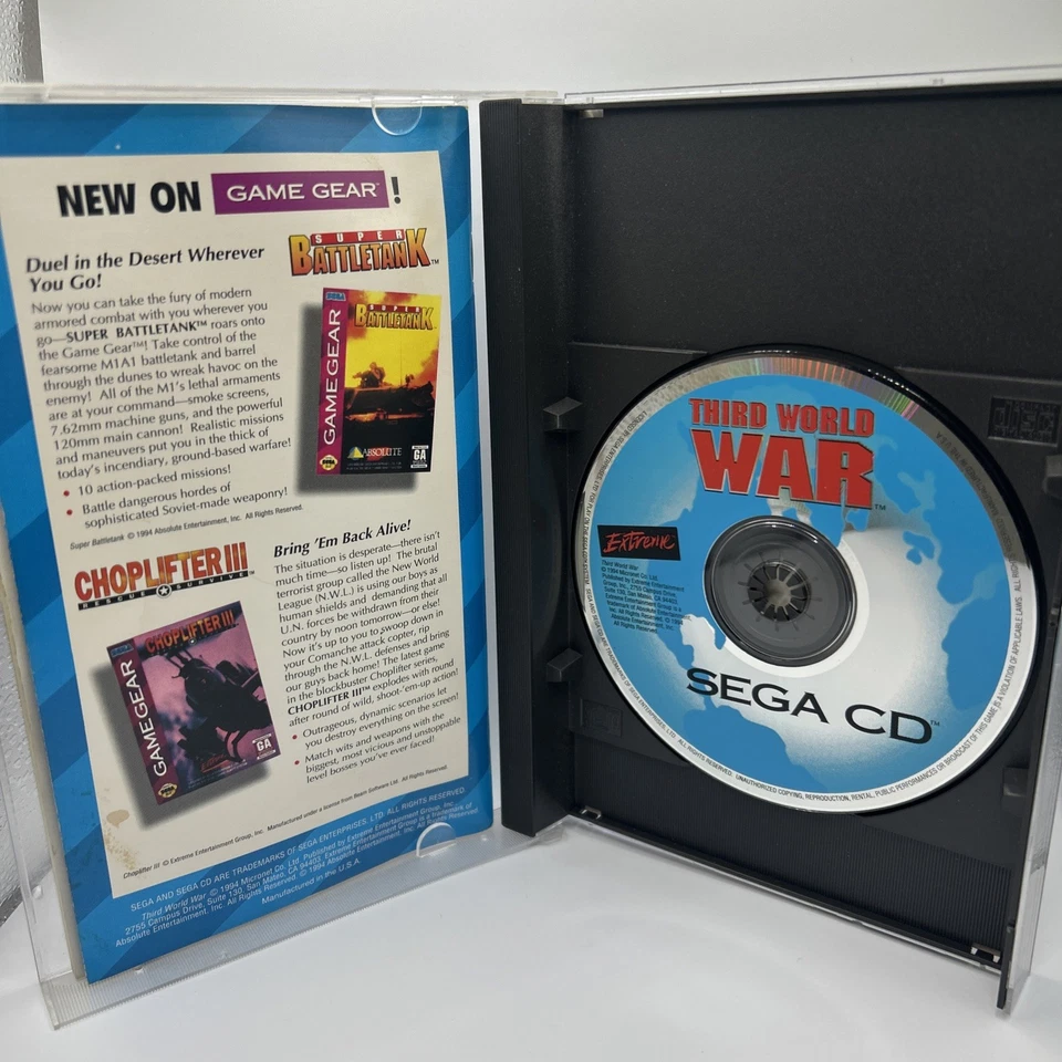 Third World War - Sega CD Complete TESTED CIB - Image 4 of 4