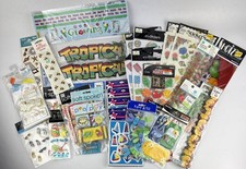Scrapbook Lot Summer Beach Scrapbooking Crafts Stickers Embellishments Flowers