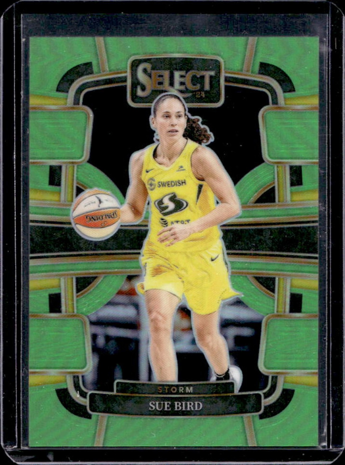 2024 Panini Select WNBA Sue Bird Neon Green Prizm Concourse #/75 Storm