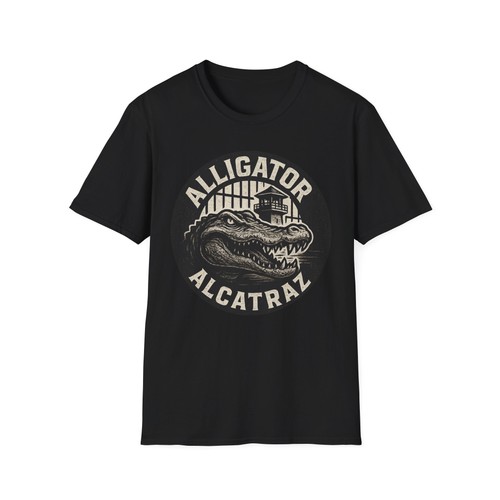 Alligator Alcatraz Graphic Tee, Unisex Softstyle T-Shirt, Florida Trump Tee - Bild 2 von 13