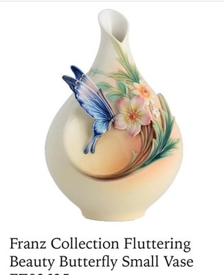 Franz Collection Fluttering Beauty Butterfly Small Vase