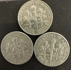 Lot Of Three 1964D Roosevelt, Silver Dimes