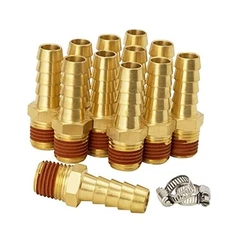 SUNGATOR 12-Pack Air Hose Fittings, 3/8" Barb to 1/4" NPT Air Hose Repair Kit 