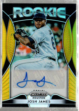 2019 Panini Prizm Rookie Autographs Prizms Gold #27 Josh James Auto /10