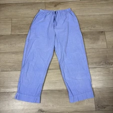 Fresh Produce Cropped Capris Womens Size L Light Purple Zip Drawstring Beach