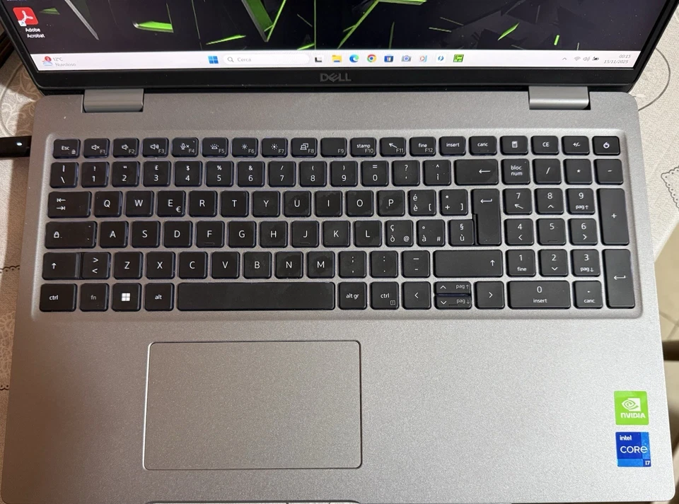 DELL PRECISION 3561-15,6”FHD-INTEL CORE I7-11850H-SSD512GB-32GBRAM-NVIDIA T600- - Immagine 2 di 4