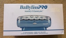 BaBylissPRO Nano Titanium 12 Piece Jumbo Blue Hot Roller Set w/ Clips