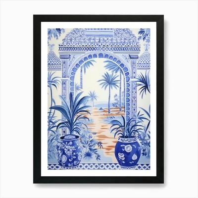 Asiatischer Garten 1 Kunstdruck gerahmt Wandbild Poster Leinwanddruck Bild