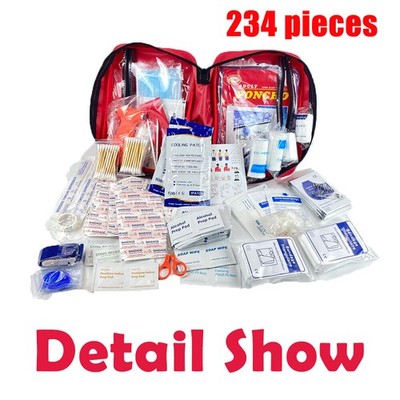 234 pcs First Aid Kit Emergency Bag Home Car Outdoor All Purpose Kit Portable US
