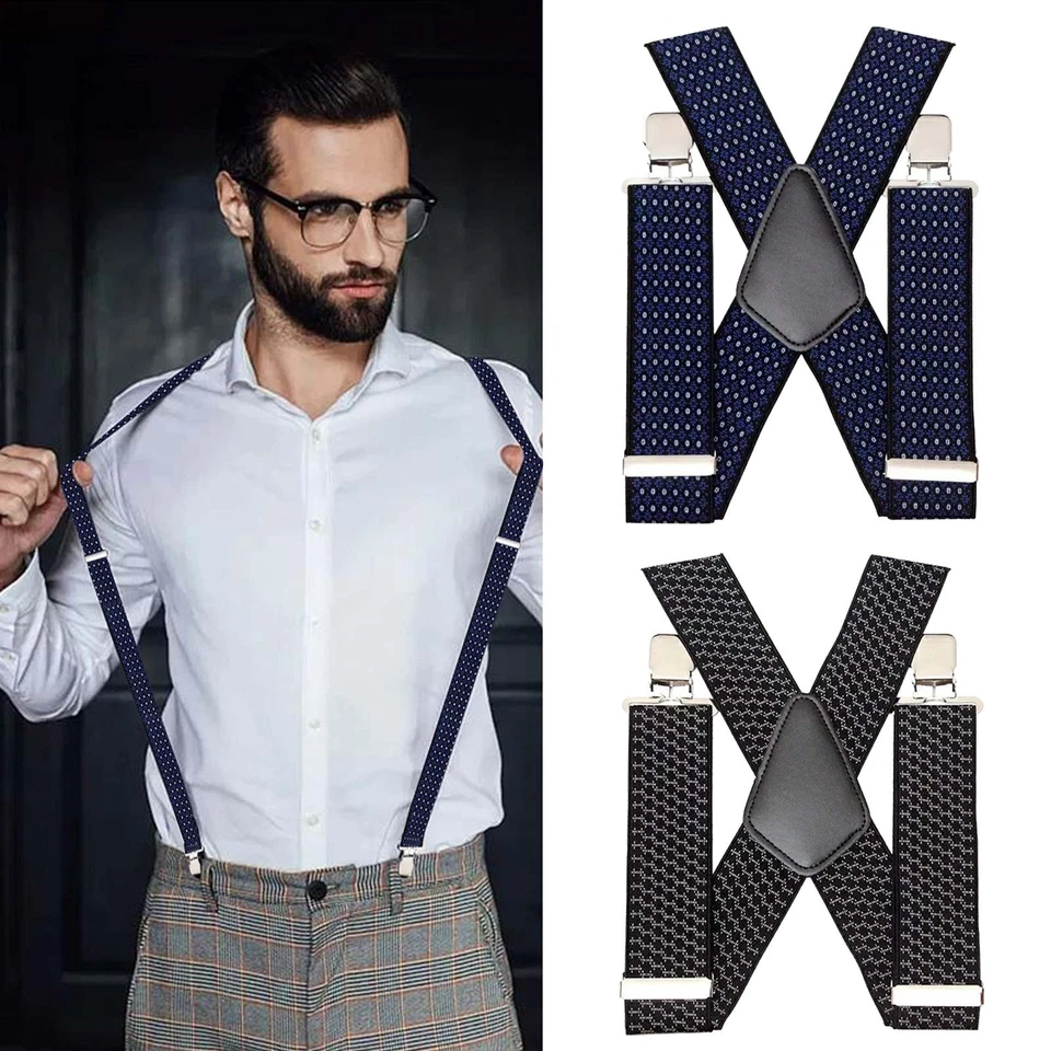 Heavy Duty Work Trouser Braces 50mm Highly Elasticated Unisex Suspender UK - Image 2 of 4