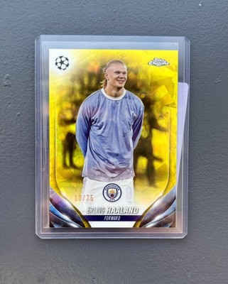 2023-24 Topps Sapphire UCC Erling Haaland Image Variation Yellow /75