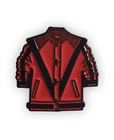 Michael Jackson inspired Enamel Pin Badge, Thriller, halloween, red jacket,