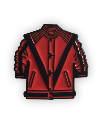 Michael Jackson inspiriertes Emaille Pin Abzeichen, Thriller, Halloween, rote Jacke, 