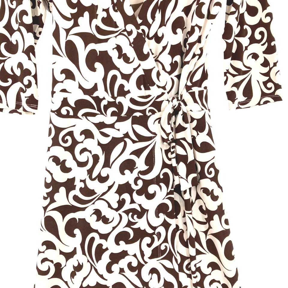 Vestido envolvente jersey cintura anudada lateral cachemira BISOU BISOU para mujer talla 8 Foto 3 de 4