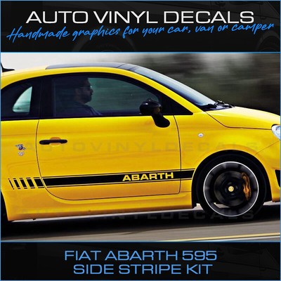 Rennstreifen Aufkleber Matte Aufkleber – Vinyl Grafik Für Rennlook Fiat 500 Abarth Kapetenstreifen