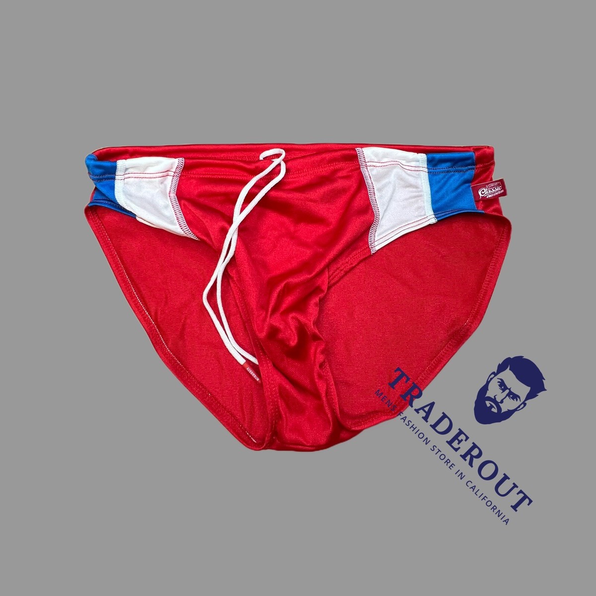 AussieBum Men red club original Nylon Swim bikini Swimwear size