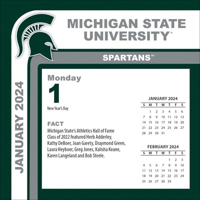 michigan-state-2024-desk-calendar-brand-new-53014-ebay