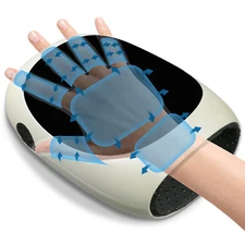 Cordless Hand Massager with Heat Air Compression Finger Massage Machine Device