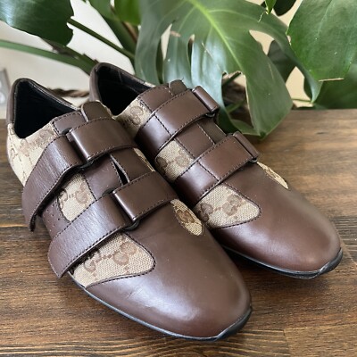 GUCCI Double Vel-cro Guccissima Coated Canvas And Leather