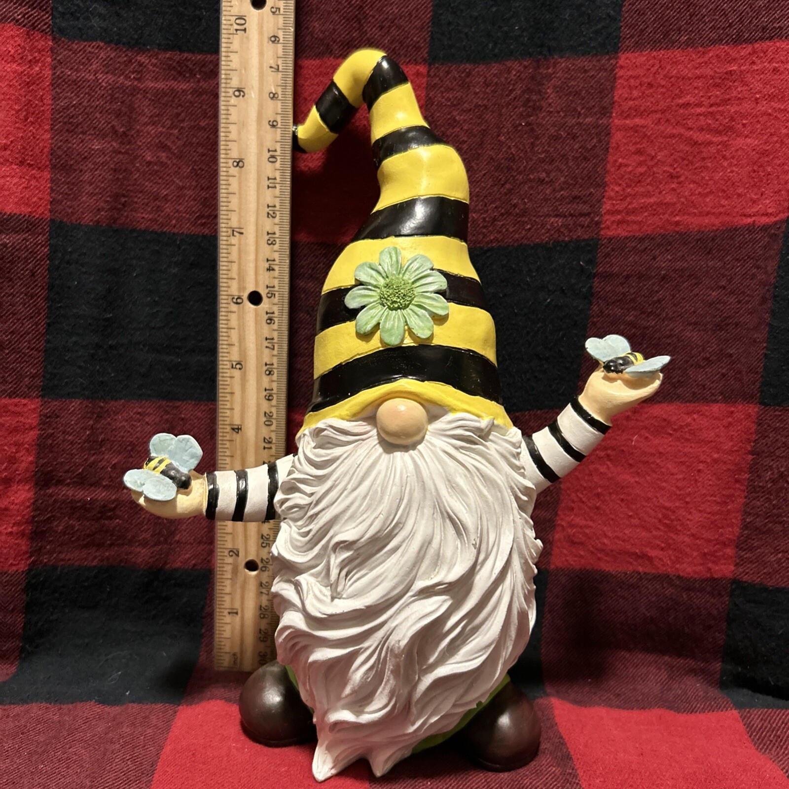 Spring Bee Gnome 9.75” Garden Decor OOP Limited Edition