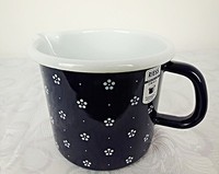 Riess Email Emaille Schnabeltopf 12Cm 1 L BlüMchenblau Milchtopf Topf