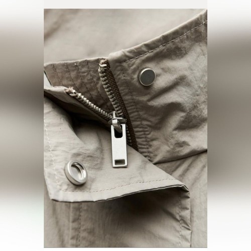 Zara ZW Collection Parka mit Kapuze wasserabweisende Jacke - Bild 6 von 14