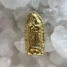 aretes, broquel virgen de guadalupe oro de 14K Gold Solid stud Virgen Earring