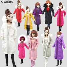 Long Coat Dress for 11.5in. Doll Clothes Hoodie Parka For 1/6 BJD Doll Jacket