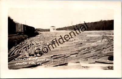 Real Photo Mill Pund Lumber Power House At Newton Falls Adirondacks NY RPPC S44