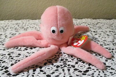 Ty Beanie Baby Inky the Octopus 4th Generation Hang Tag 3rd Generation  Tush Ta 8421040285|
